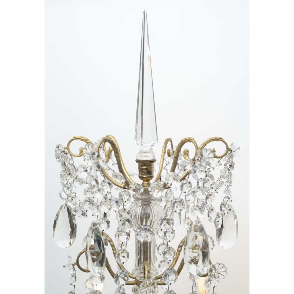 Grand Lampadaire de Style Louis XV – Bronze & Cristal 3 Grand Lampadaire de Style Louis XV – Bronze & Cristal 3