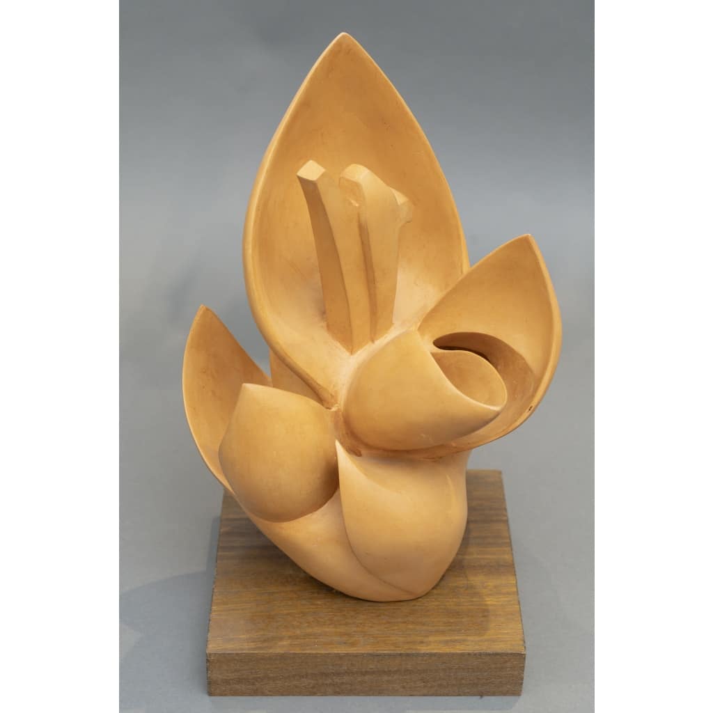 Sculpture Abstraite en Terre Cuite – Bernard Grassias