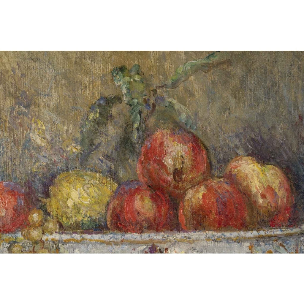 Nature morte aux fruits et porcelaine, Léonce PELLETIER (1869-1950) 8