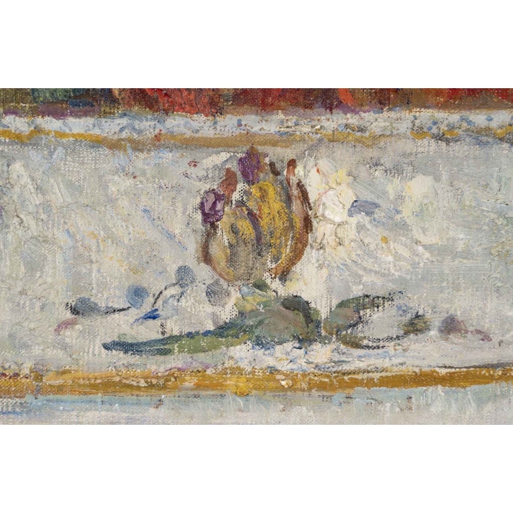 Nature morte aux fruits et porcelaine, Léonce PELLETIER (1869-1950) 5