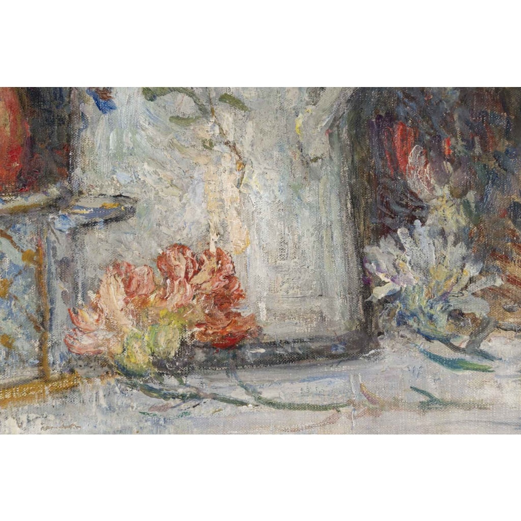 Nature morte aux fruits et porcelaine, Léonce PELLETIER (1869-1950) 4