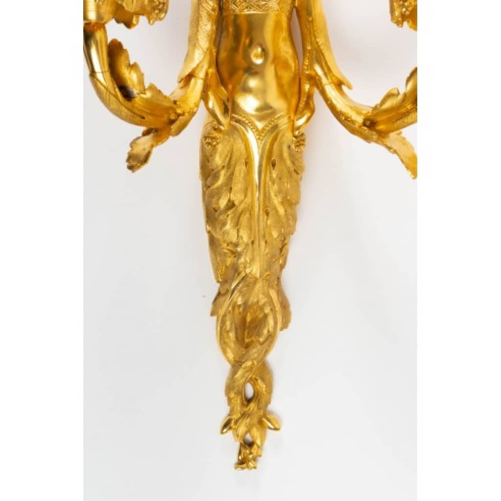 Paire d&rsquo;appliques de style Louis XVI. XIXème siècle. 5